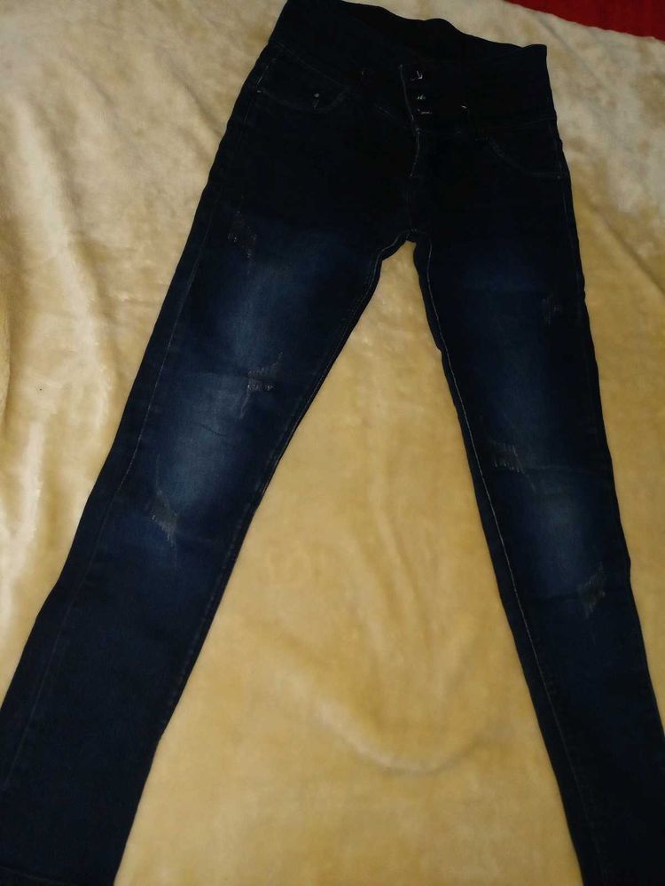 High Waisted Button Up Jeans
