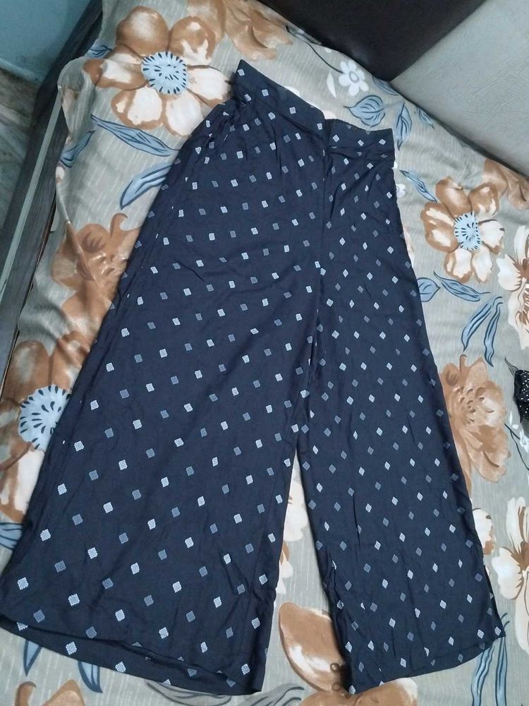 Wide Leg Patterned Pants