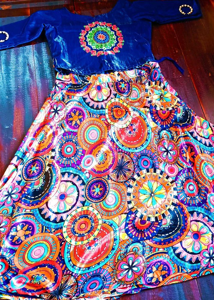 Multicolored Splashy Lehenga