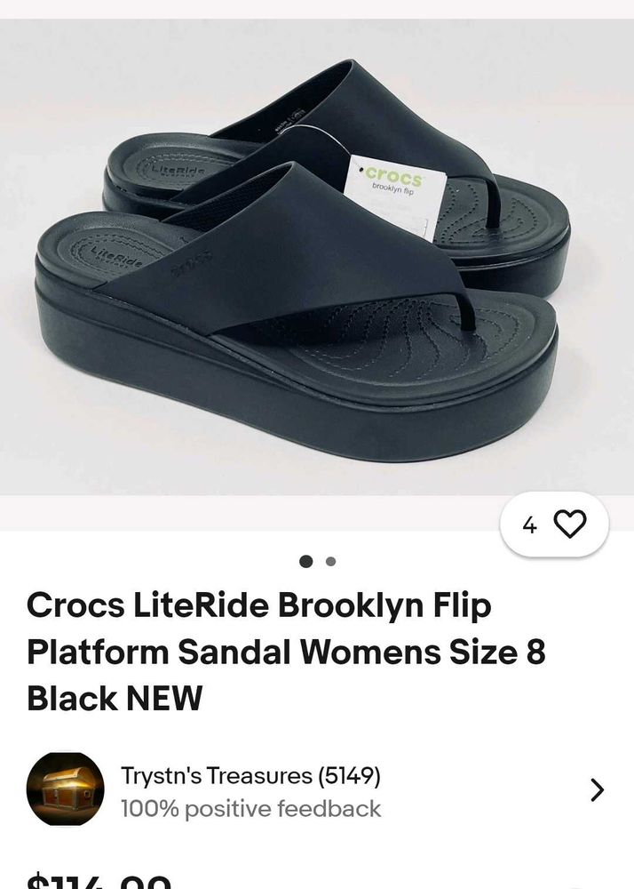 Crocs LiteRide Platform Sandals never used