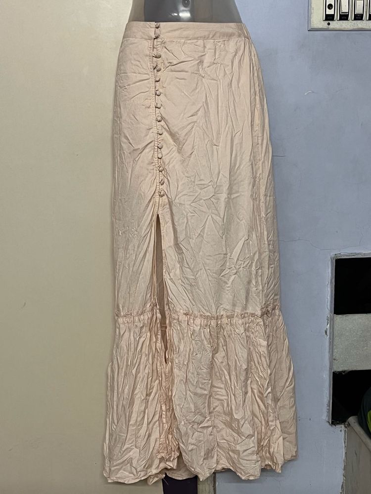 Whitish Maxi Skirt Pure Cotton Only Need Iron