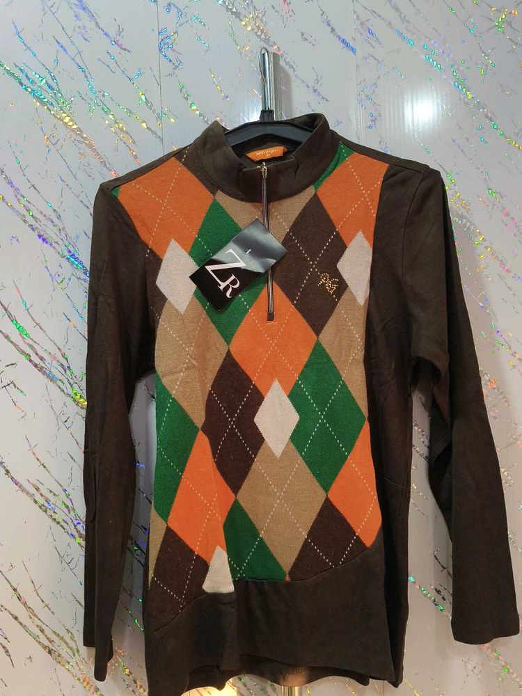 Argyle Pattern Sweater