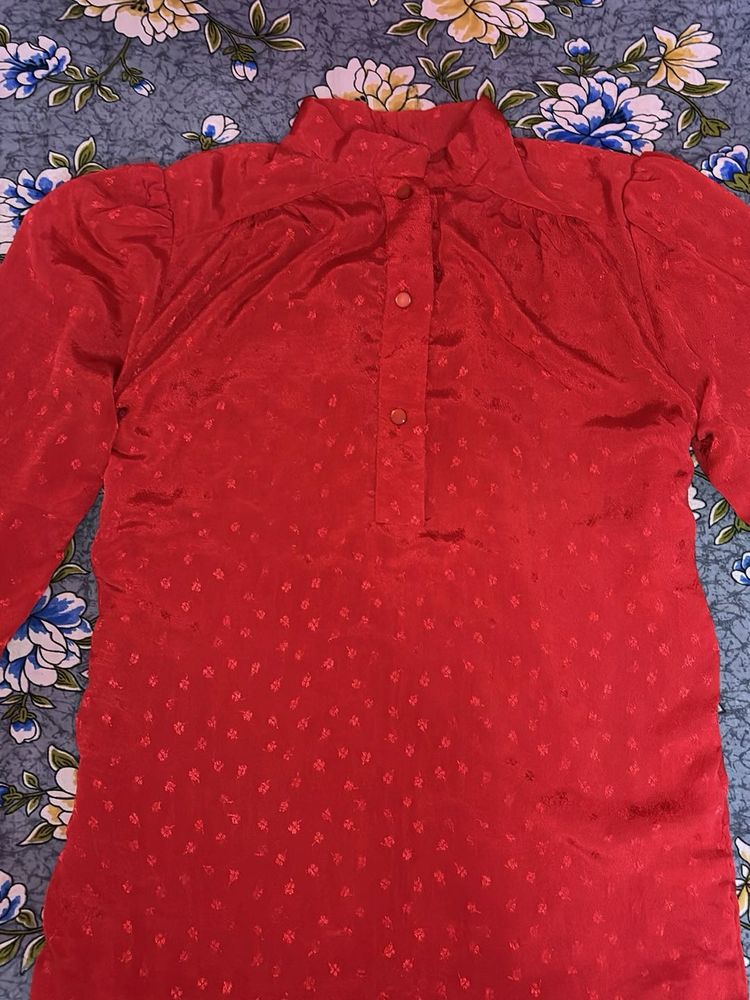 Red Vintage Style Top