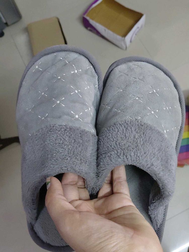 Cozy Grey Slippers