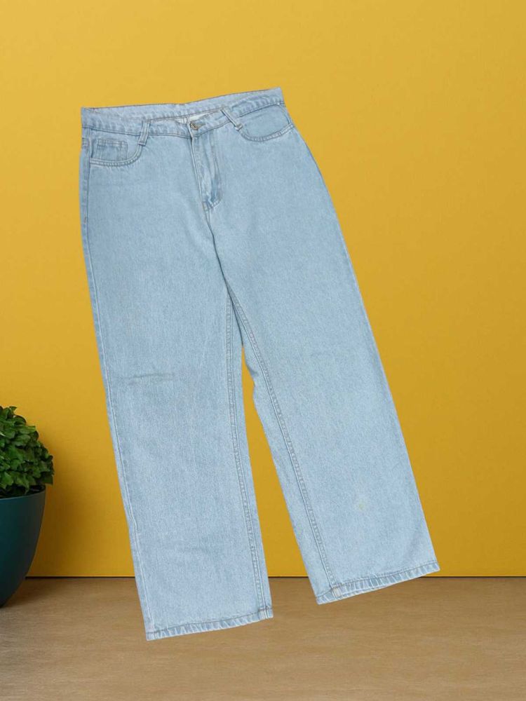 N@78 Size-32 Light Wash Wide Leg Jeans