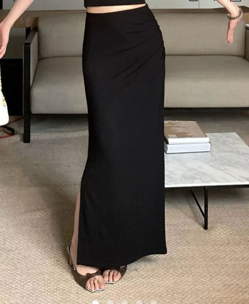 Elegant Black Maxi Skirt