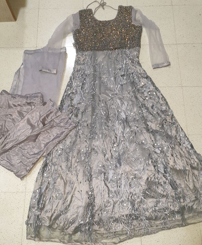 Grey Party Wear/gown