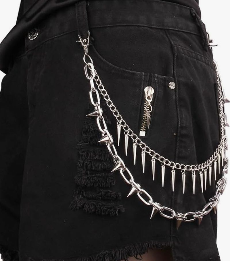 Spiked Chain Punk Waist Belt