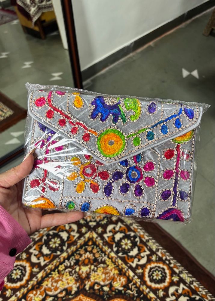Embroidered Clutch