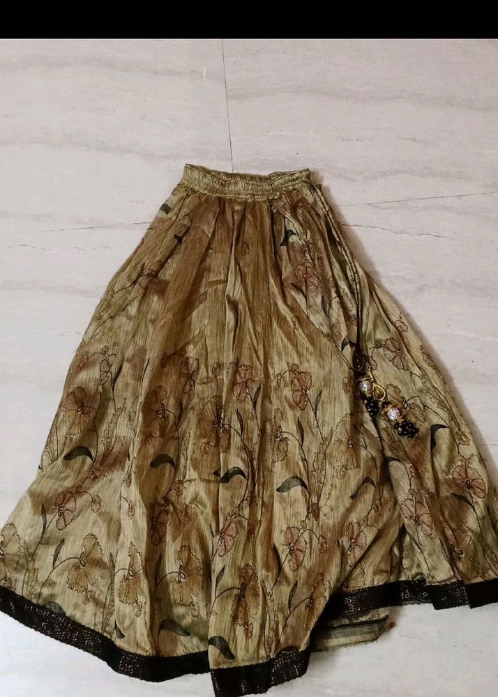 Gold With Black Skirt