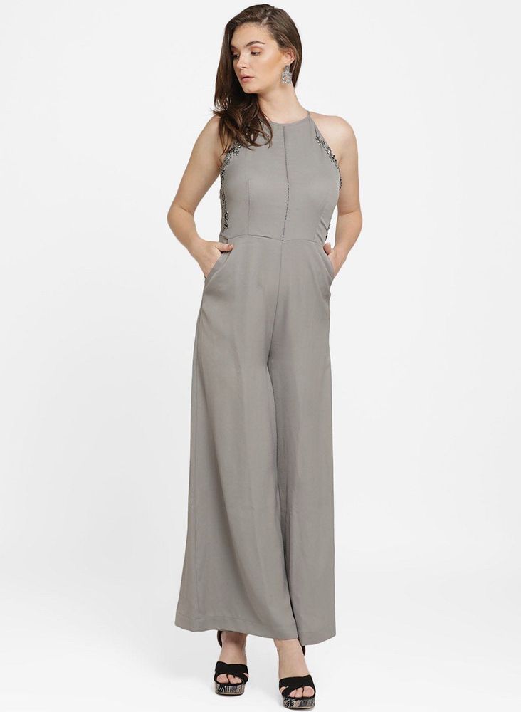 Elegant Gray Jumpsuit