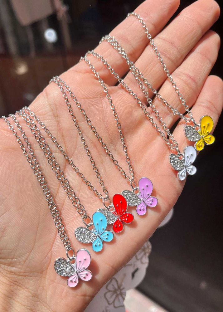 Cute Pink Butterfly Pendent