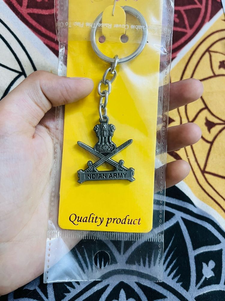 Indian Army Metal Keychain