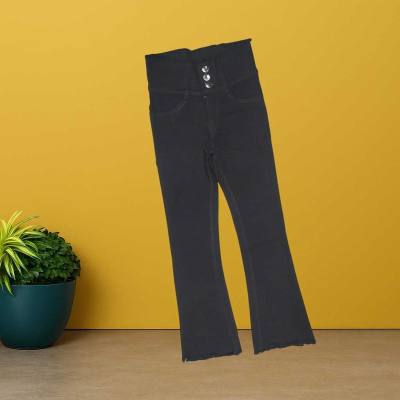 Women black bootcut jeans size 24 (O-63)