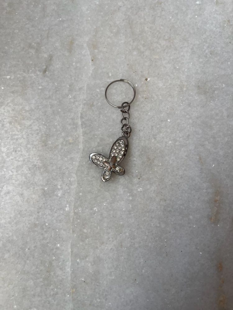 New Butterfly Diamond Studded Keychain