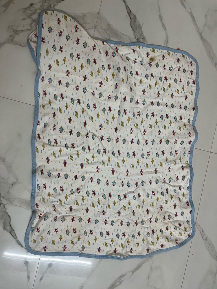 Babyhug Interlock Cotton Wrapper Plane  Embroid