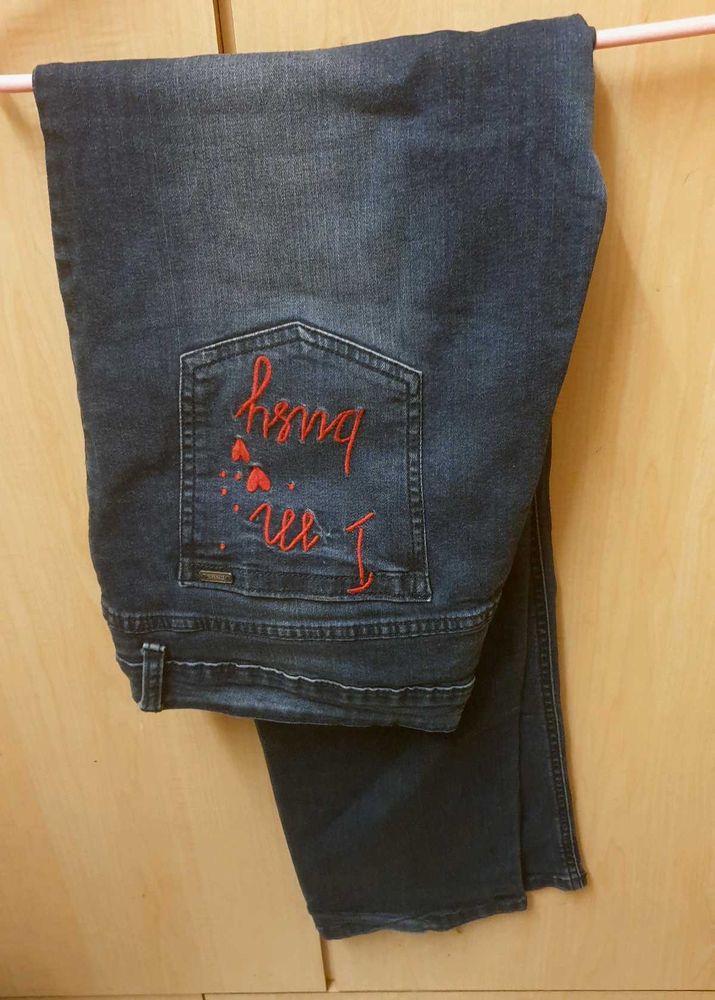 Embroidered Ladies Jeans