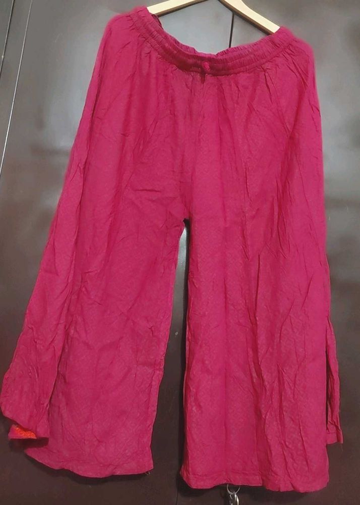 Rose Rani Color Plazo For Girl Or Women 34 Waist