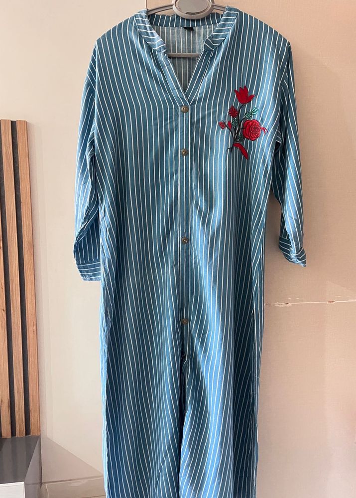 Cotton Blue New kurti