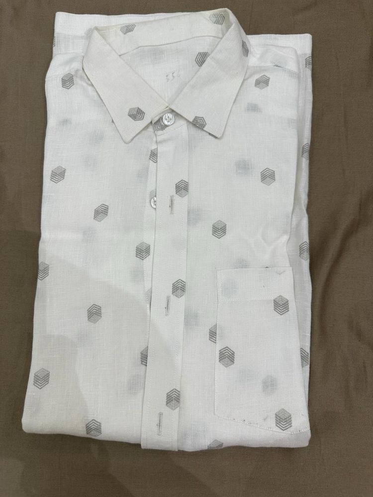 White Patterned Shirt