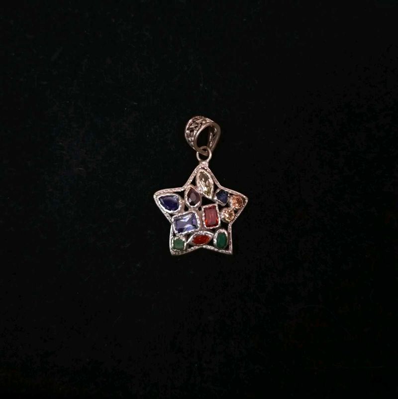 Beautiful Star Pendant with Gemstones
