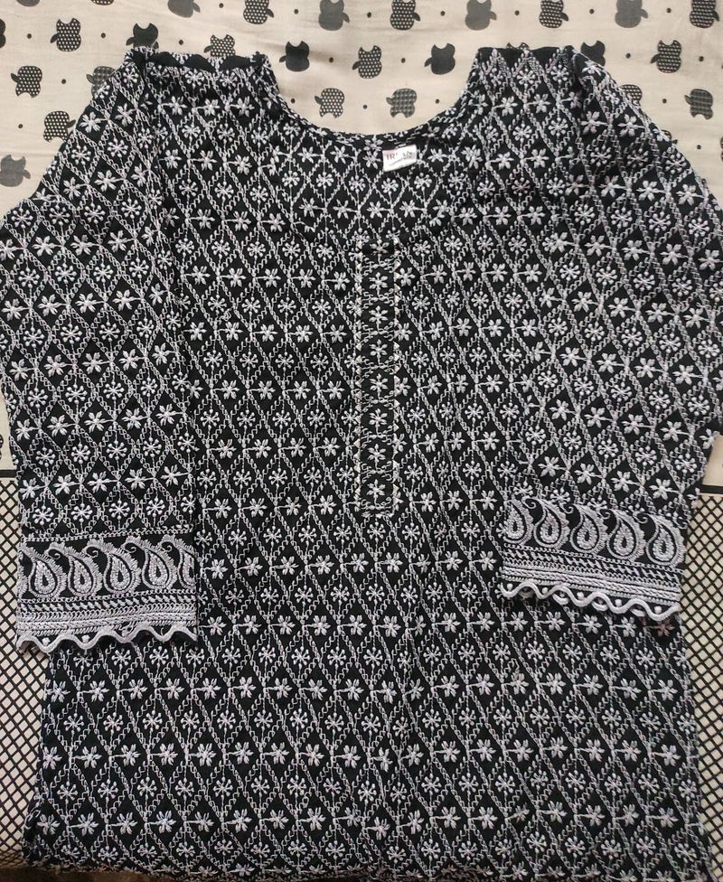 Black Embroidery Kurti.