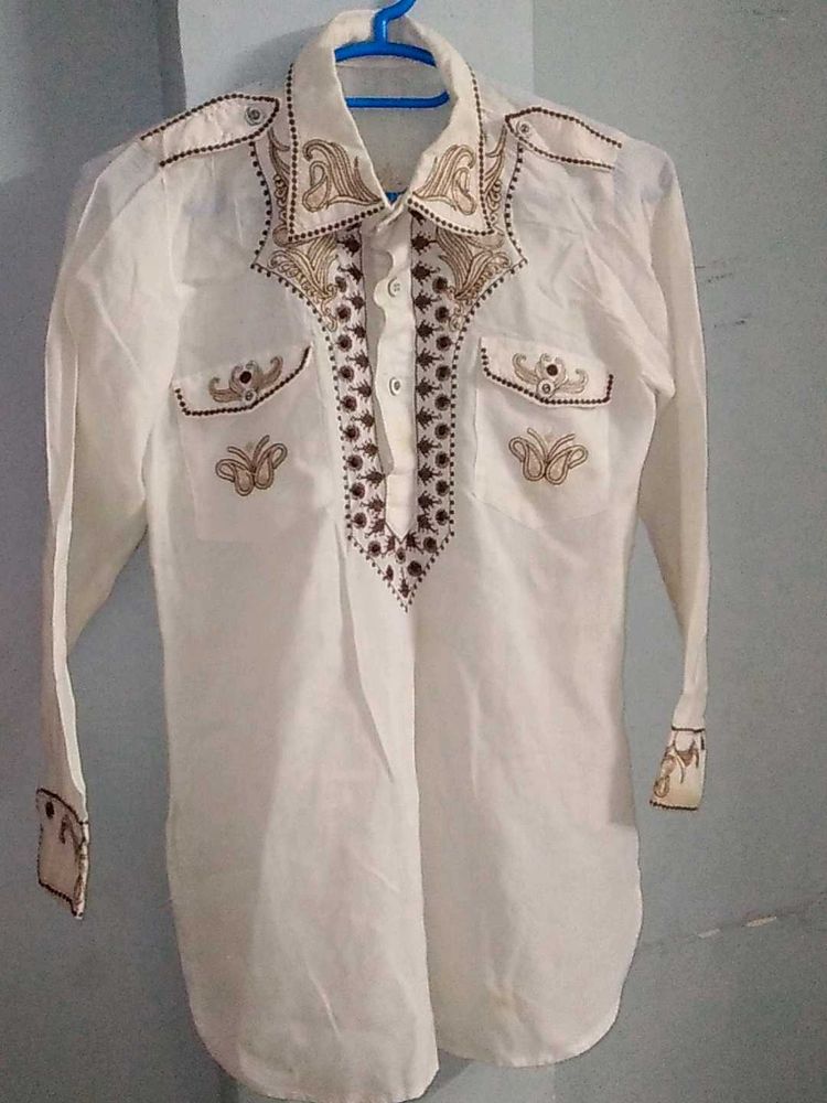 Embroidered Pathani Kurta For Boys.