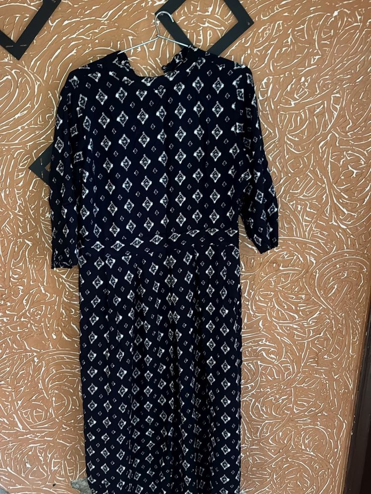 Patterned Midi Dress