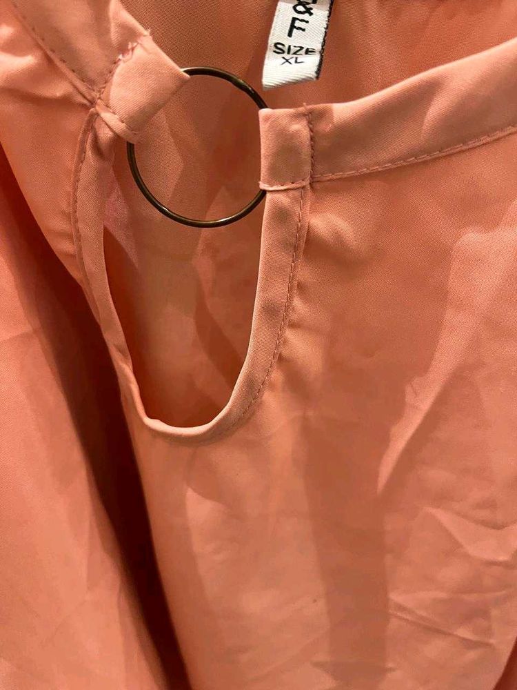 Peach Top with Ring Detail