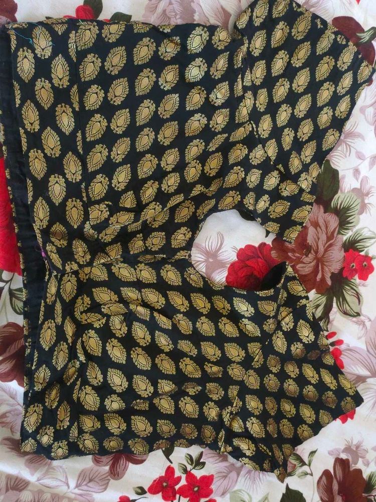 Black &amp; Gold Sari Blouse