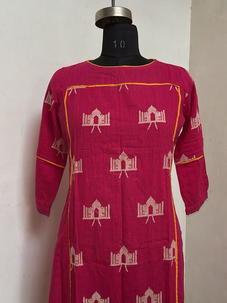 Elegant Pink Printed Kurta