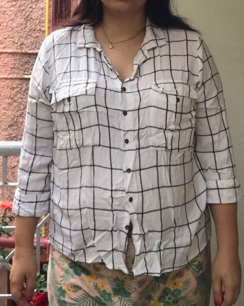 White Check Shirt