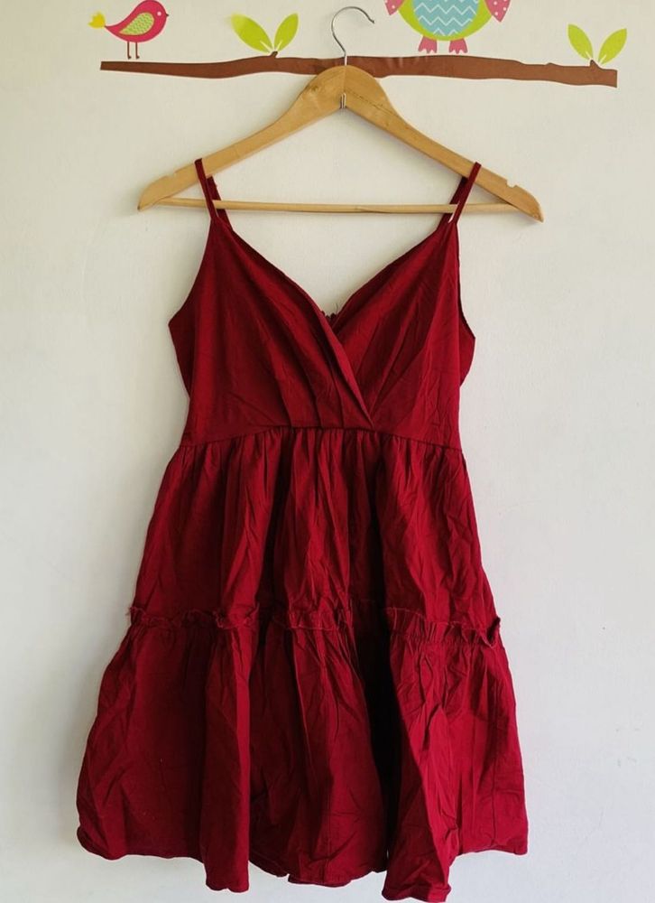 Red Spaghetti Strap Dress