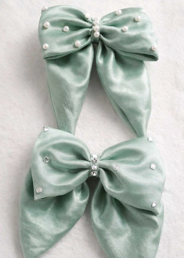 Cute Mint Green Hair Bows