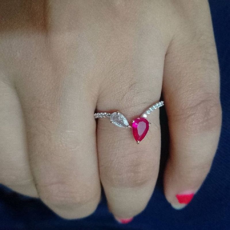 GIVA 925 Silver Rose Gold Zircon Ring For Women