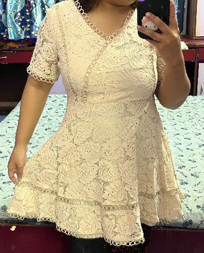 Pintrest Elegant Lace Fit &amp; Flare Dress