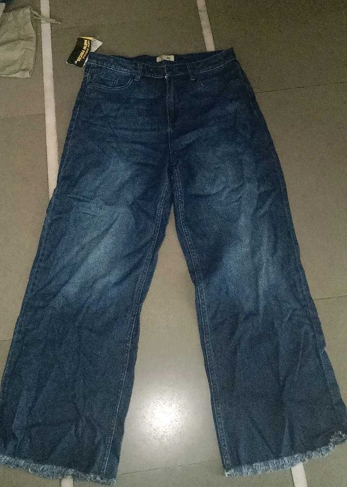 Wide Leg Denim Jeans