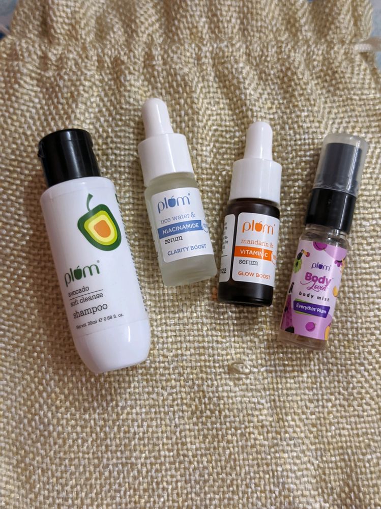 Plum Trial Pack Combo ( Shampoo+Face Serum+Body Mist)