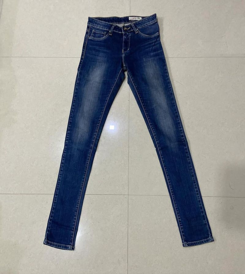 SPYKAR Dark Blue Denim Low-Rise Jeans