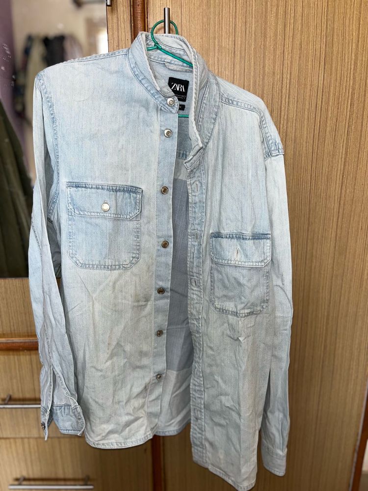 Zara Denim Shirt - Light Wash