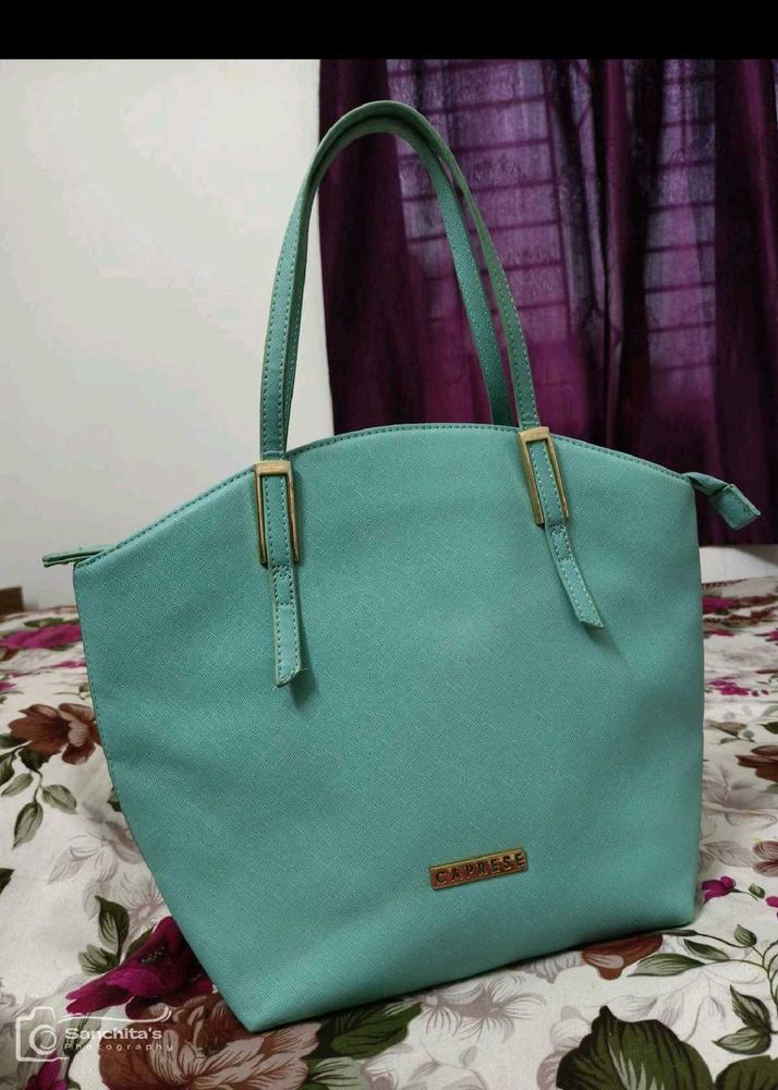 Caprese Teal Tote Bag &amp; Ring Combo