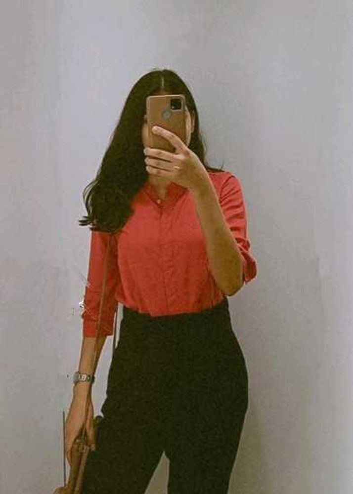 Elegant Ruffled Collar Top  (Size- M)