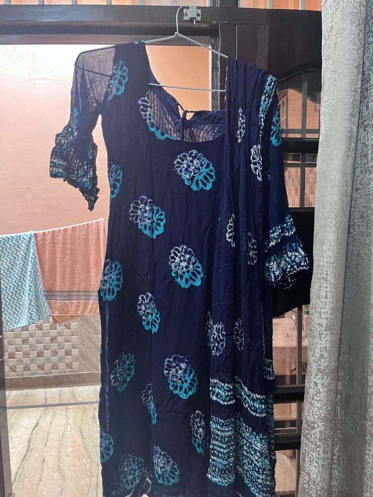 Blue Kurta Plazo Set