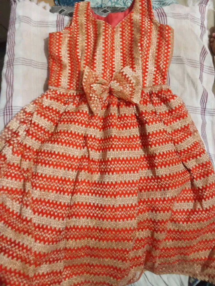 Netted Frock For 2-4 Years Old
