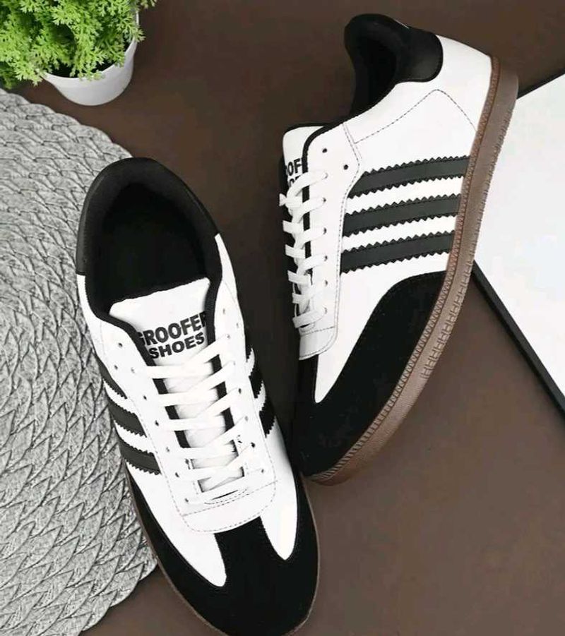 Stylish Black &amp; White Sneakers