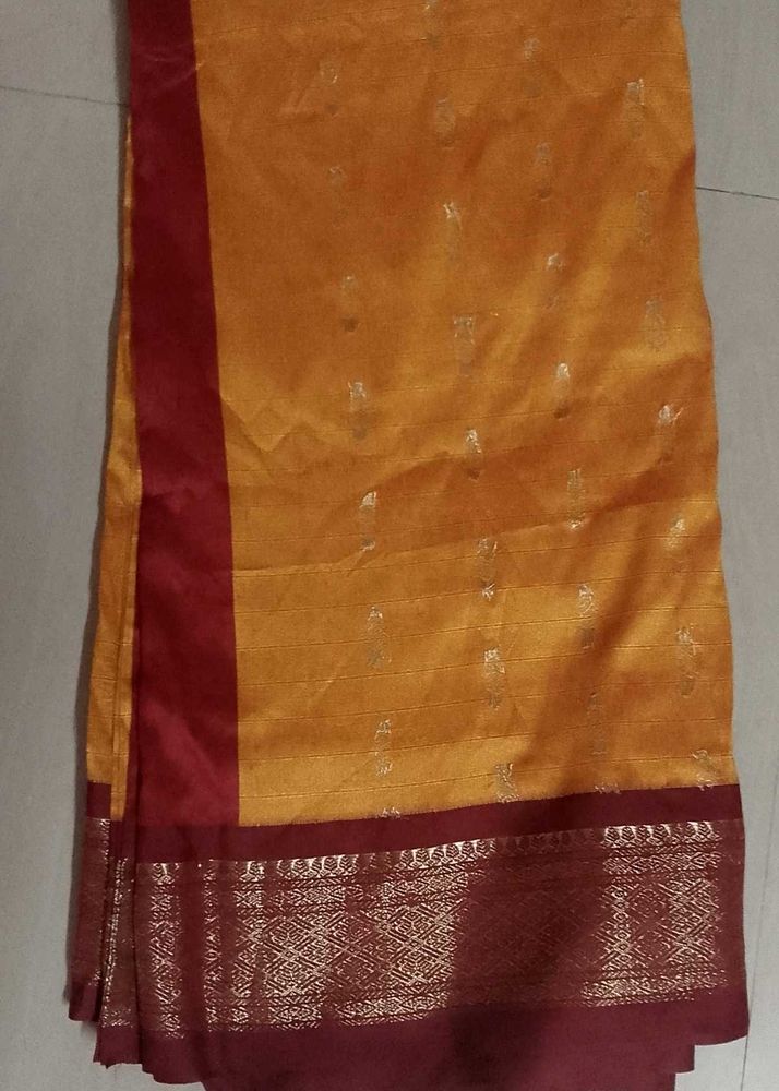 Yellow Silk Saree