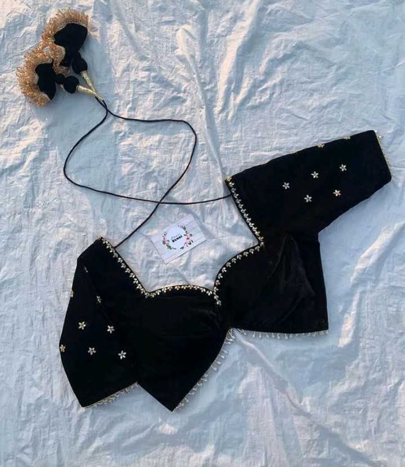 Black Embellished Blouse