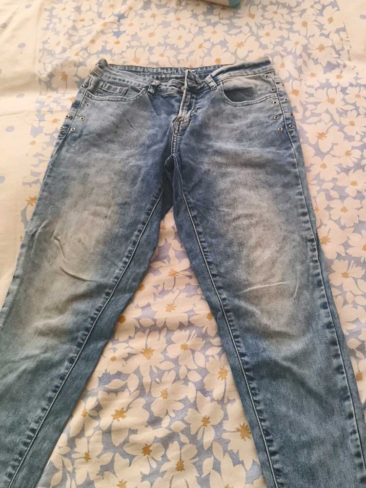Acid Wash Denim Jeans