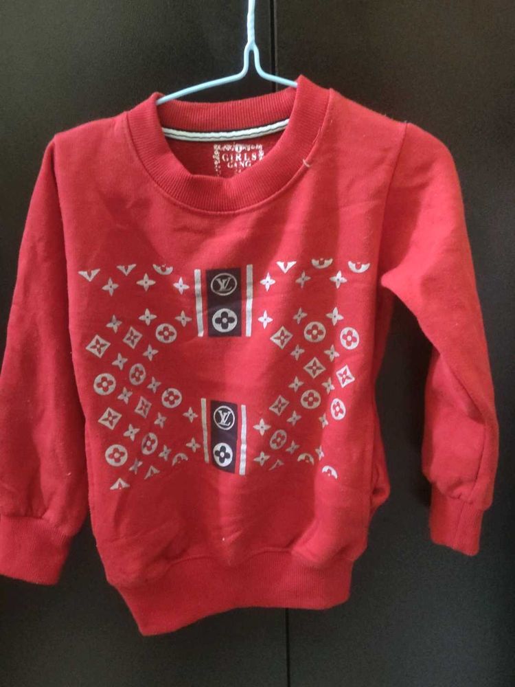 Cute Red Kids Sweatshirt