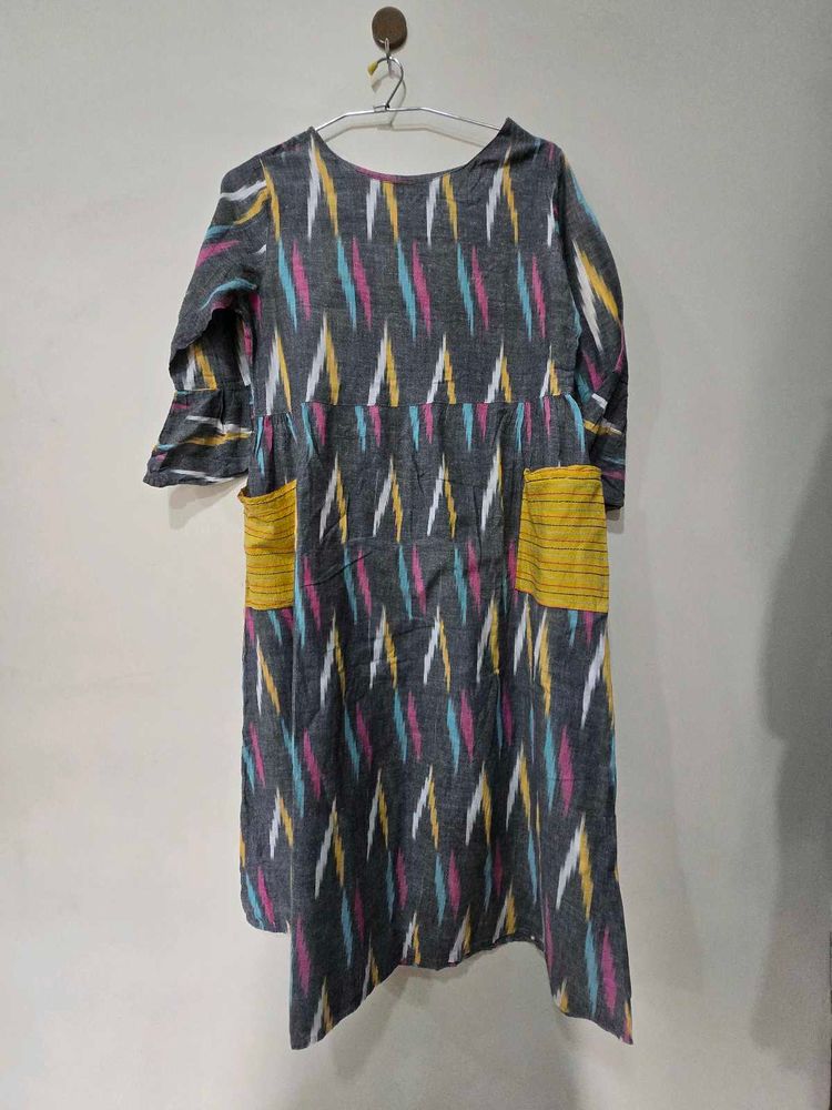 Cotton Ikat print Dress